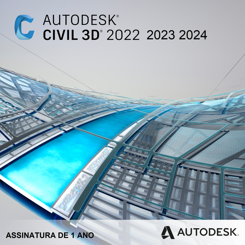 Autodesk Civil 3D 2021-2024 licença genuina Assinatura de 1 ano - Ativação Online